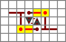Redstone manual - scheme two-way repeater.png